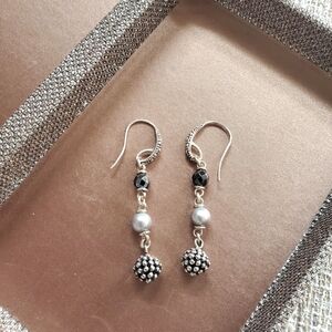 Michael Dawkins Sterling Silver Pearl Earrings